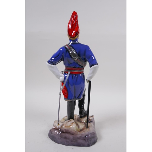 296 - Michael Sutty, porcelain military figure, limited edition No 41/1000, Colonel Walter Fane, 19th Beng... 