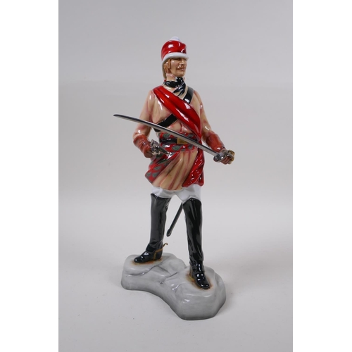 297 - Michael Sutty, porcelain military figure, limited edition No 24/1000, Hodson's Horse, initialled MD,... 