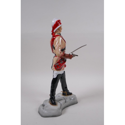 297 - Michael Sutty, porcelain military figure, limited edition No 24/1000, Hodson's Horse, initialled MD,... 