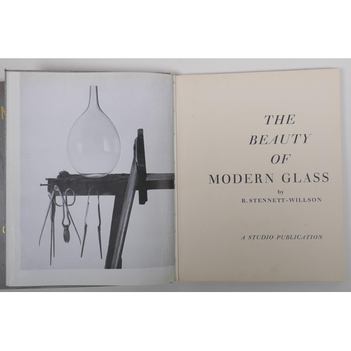 45 - 'Modern Glass' by Guillaume Janneau, 1931, and 'The Beauty of Modern Glass' by R. Stennett-Willson, ... 