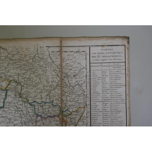 69 - Map of France, Carte de France, Divisee en Departments et Arrondissements Communaux, from a National... 