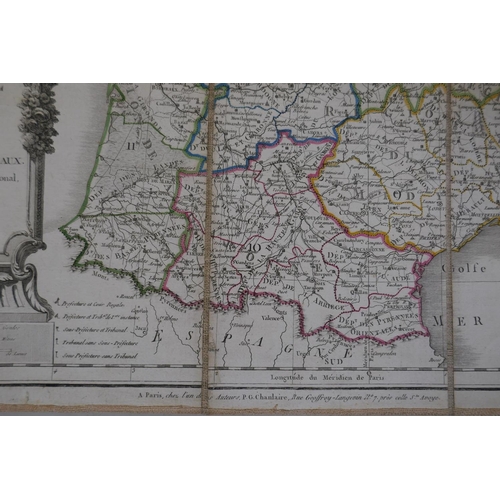 69 - Map of France, Carte de France, Divisee en Departments et Arrondissements Communaux, from a National... 