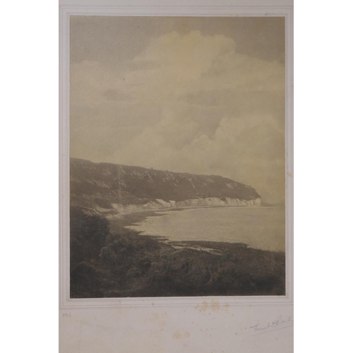 72 - Frank H. Read, studio archive south coast landscape photo, and a portrait of a woman, both early C20... 