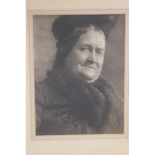 72 - Frank H. Read, studio archive south coast landscape photo, and a portrait of a woman, both early C20... 