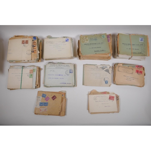 84 - A quantity of 1920 - 1935 world stamps on covers, colonial and empire