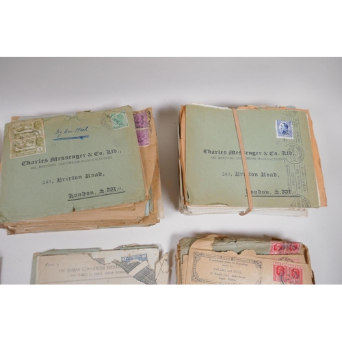 84 - A quantity of 1920 - 1935 world stamps on covers, colonial and empire