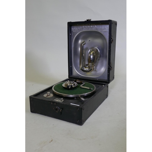 99 - A Decca 'Junior' portable gramophone player, 32 x 25 x 18cm