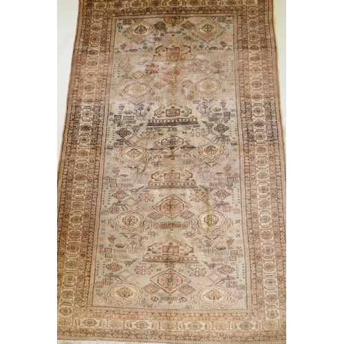 1025 - Fine woven Persian Hardibil rug, vegetable dyed with unique designs, approx 80 years old, 165 x 260c... 