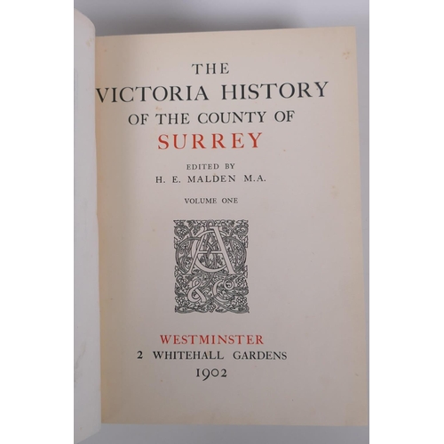 104 - The Victoria History of the Counties of England, Surrey, Volume I, edited by H.E. Malden, published ... 