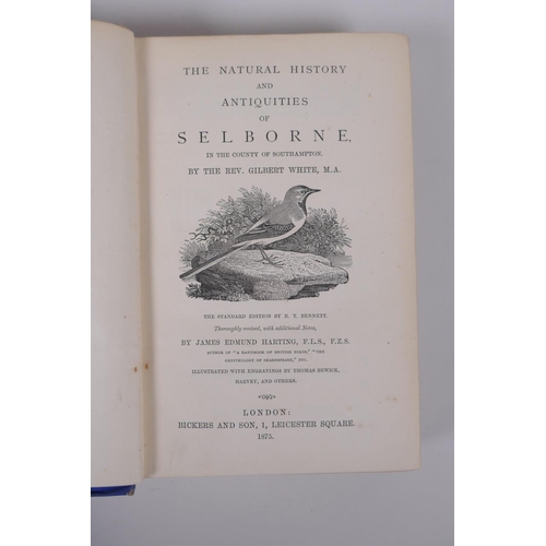 109 - Three editions of The Natural History of Selborne, by Gilbert White, the 1875 edition illustrated by... 