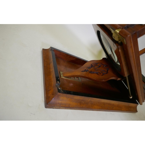 179 - A good C19th mahogany stereoscope with pierced fret decoration, in the manner of Newton & Co, 39... 