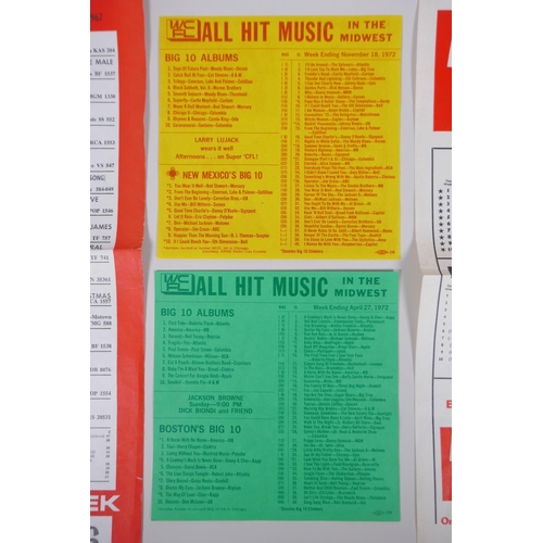 36 - Two British 1960s singles Chart Sheets and two American 1970s singles Chart Sheets, largest 29 x 43c... 