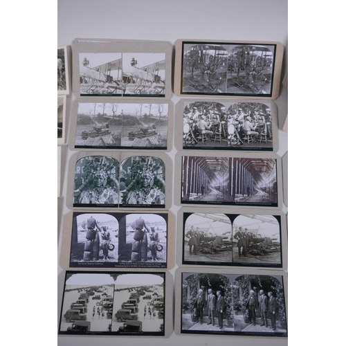 57 - A part set of London Zoo 'Sunbeam Tours' photographic stereo cards, and a quantity of re-print stere... 