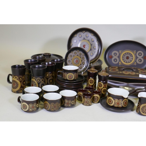 66 - A Denby Arabesque pattern six place dinner and tea/coffer service