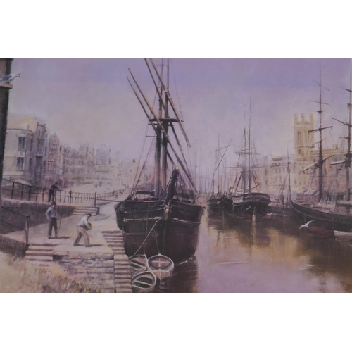 890 - A collection of various art prints including Edwin Thomas-Roberts, Safe in Harbour, Paul Gribble, Br... 