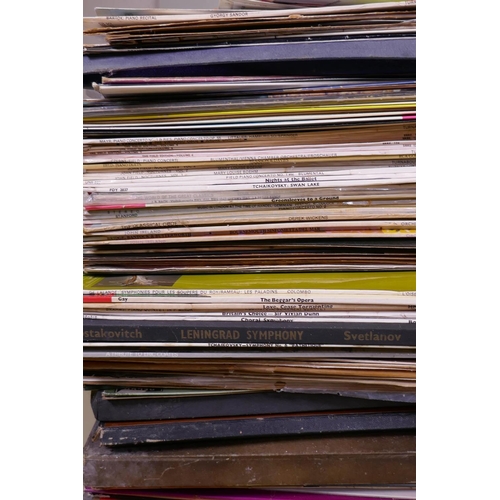 100 - A quantity of classical LP records and 1960s 45s