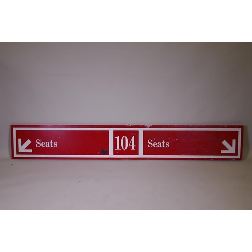 1089 - An enamelled sign from Wembley stadium, 237 x 35cm