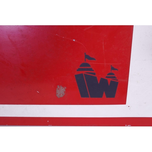 1089 - An enamelled sign from Wembley stadium, 237 x 35cm