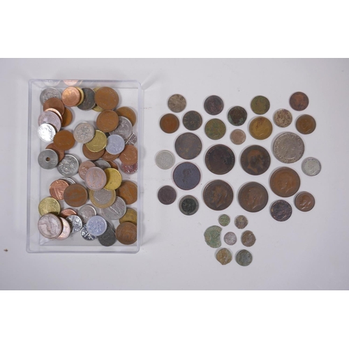 144 - A collection of antique Roman and British coinage, and a small collection of later world coinage