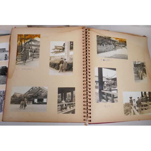 177 - A collection of Japanese early C20th and later photographs and photo albums of social historical int... 