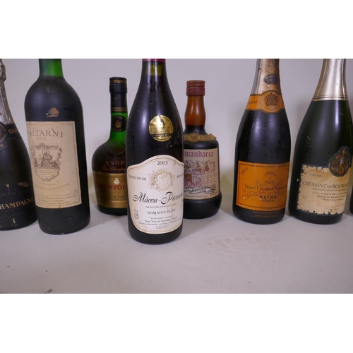 182 - Champagne, brandy, ports and wines, Pol Roger, Andre Simon, Cockburns Port, Geisweiller & Fils, ... 