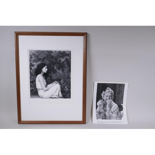 194 - Paul Tanqueray, signed photograph of Dame Peggy Ashcroft, and a later press photograph of Peggy Ashc... 