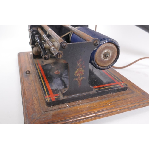 216 - An antique Edison cylinder phonograph, 30 x 20cm