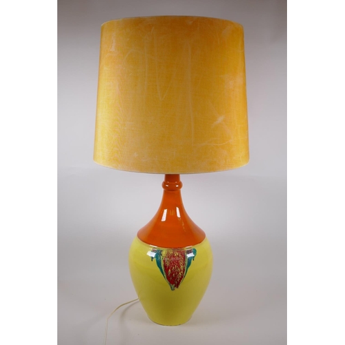 29 - A 1960s ceramic table lamp by Bjorn Wiinblad for Rosenthal, 86cm high