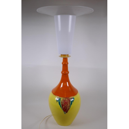 29 - A 1960s ceramic table lamp by Bjorn Wiinblad for Rosenthal, 86cm high