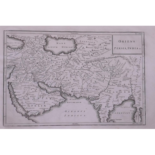 36 - An C18th book of maps, Veteris Orbis Climata ex Strabone, engraved by R.W. Seale & W.H. Toms, 32... 