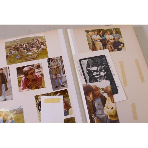 49 - A photo album containing candid photographs of Mick Jagger, Jerry Hall, Christopher Reeve, Hollywood... 