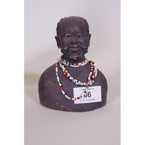 66 - Stacy Bayne, 'He Who Roams the Plains', a limited edition, 704/5000 figure of a Maasai, 40cm high, a... 