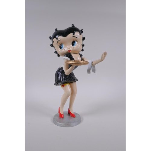 72 - A painted cast iron figure of Betty Boop, 31cm high