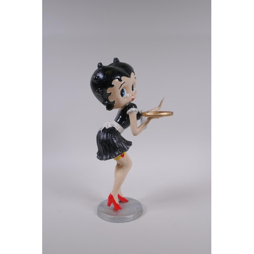 72 - A painted cast iron figure of Betty Boop, 31cm high