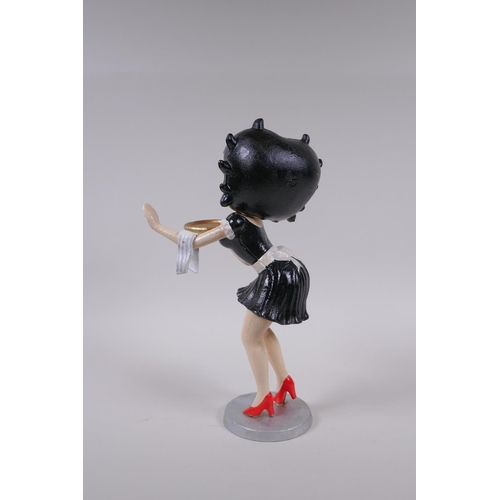 72 - A painted cast iron figure of Betty Boop, 31cm high