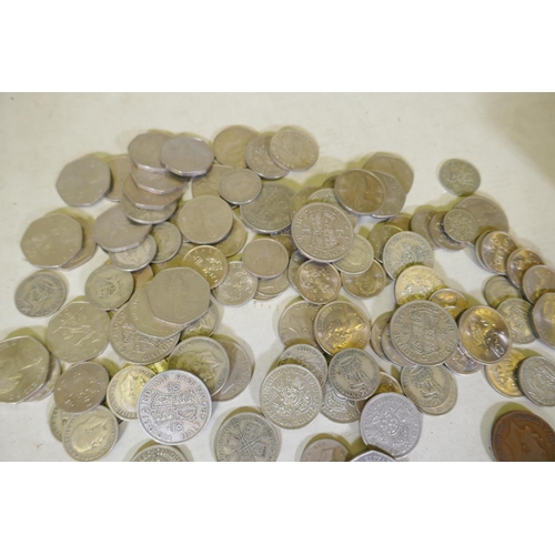 108 - A collection of commemorative crowns, other coins, florins, shillings, half crowns, pennies etc