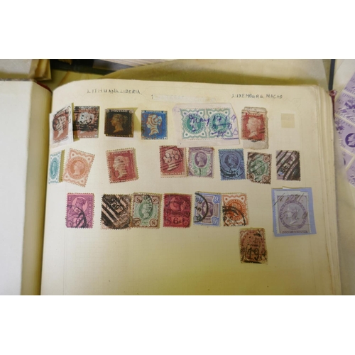 109 - Two stamp albums, British, Commonwealth and World, late C19th/early C20th