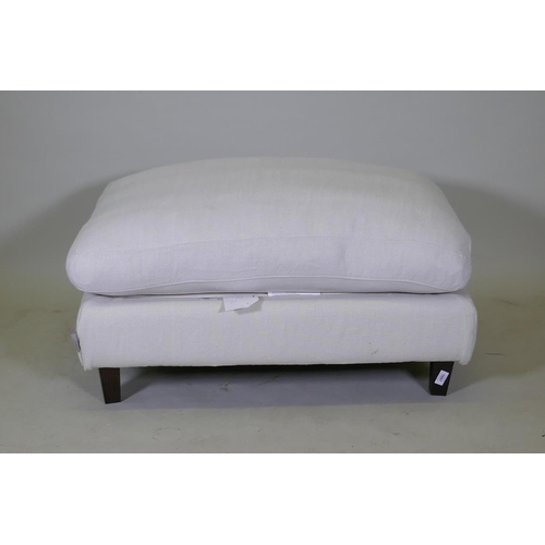 1097 - A Habitat pouffe with removable covers ensuite to previous lots, 96 x 74 x 30cm 