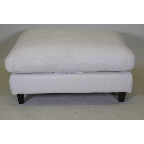 1098 - A Habitat pouffe with removable covers ensuite to previous lots, 96 x 74 x 30cm 