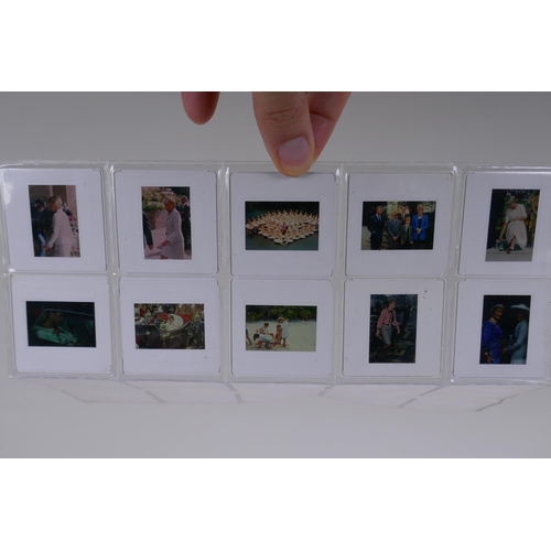 142 - A set of ten photographic slides depicting Princess Diana and set of accompanying photographs