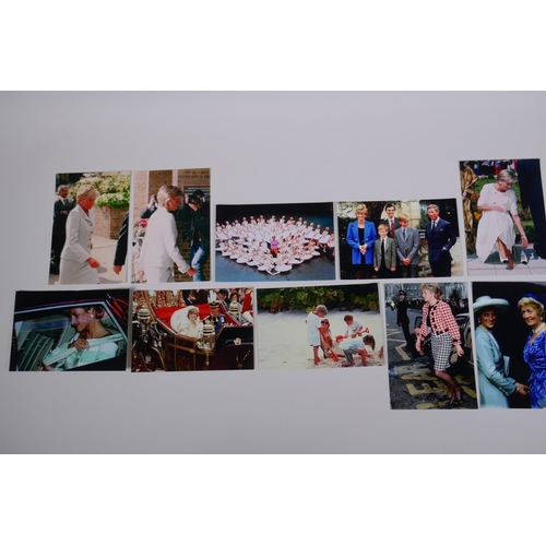 142 - A set of ten photographic slides depicting Princess Diana and set of accompanying photographs