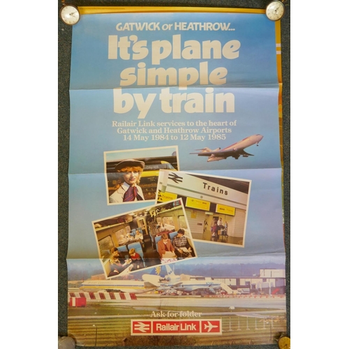 164 - A collection of five vintage railway posters, 101 x 64cm