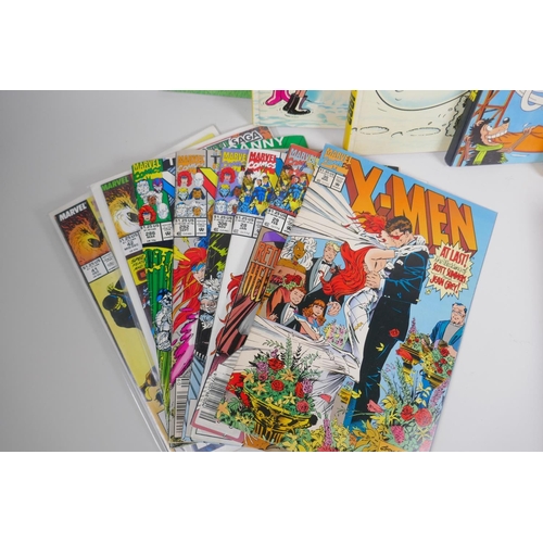 184 - A quantity of American and British comics, and a quantity of annuals including Marvel comics The Unc... 