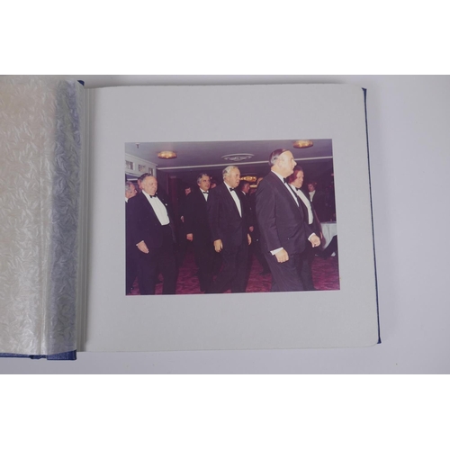 192 - A 1970s photo album relating to Parliament featuring Lord Manny Shinwell, Harold Wilson, Harry Secom... 