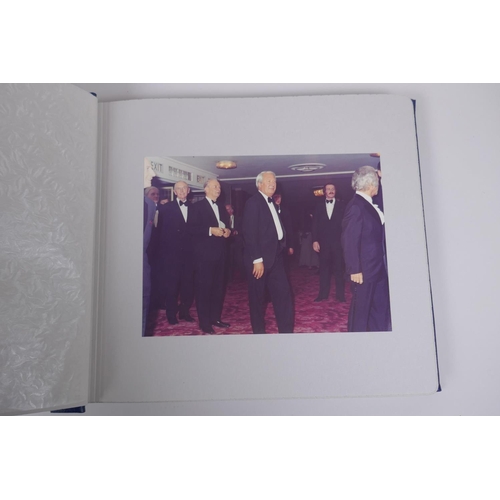 192 - A 1970s photo album relating to Parliament featuring Lord Manny Shinwell, Harold Wilson, Harry Secom... 