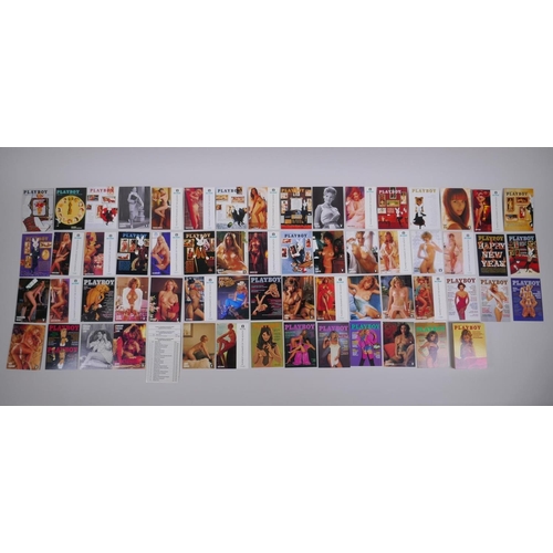 47 - A collection of assorted retro Playboy collector's cards, 6 x 9cm