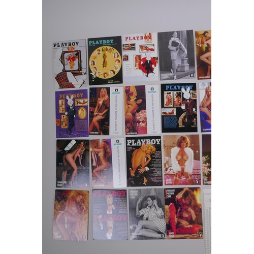 47 - A collection of assorted retro Playboy collector's cards, 6 x 9cm