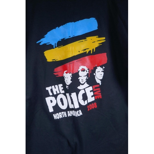 67 - A crew tour T-shirt for The Police North America 2008 tour, size L/G