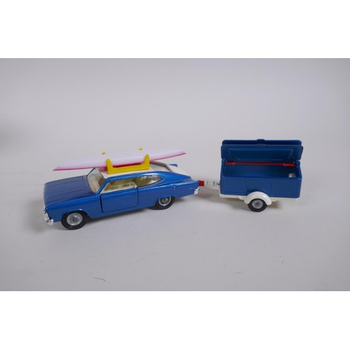 81 - Corgi Toys Gift Set 10, a Marlin-Rambler Sports Fastback with Ottersport kayak, figure and camping t... 