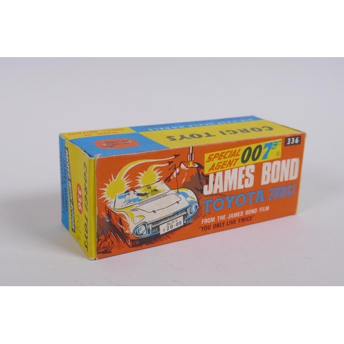 83 - Corgi Toys 336, James Bond Toyota 2000GT, complete with missiles, paperwork and original box